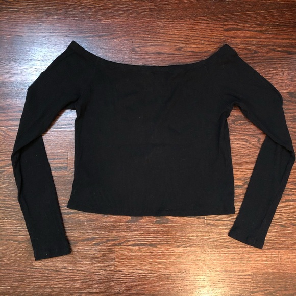 Ribbed long sleeve crop top - Picture 2 of 3